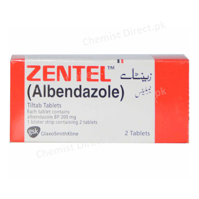 Zentel Tablet Anthelmintics Albendazole Glaxosmithkline