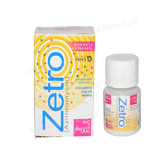 Zetro 200mg Syrup Azithromycin Anti-bacterial Getz Pharma