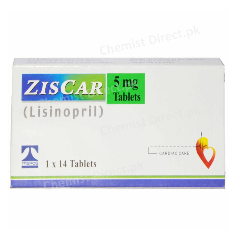 Ziscar 5mg Tablet Tabros Pharma Pvt Ltd Anti Hypertensive Lisinopril