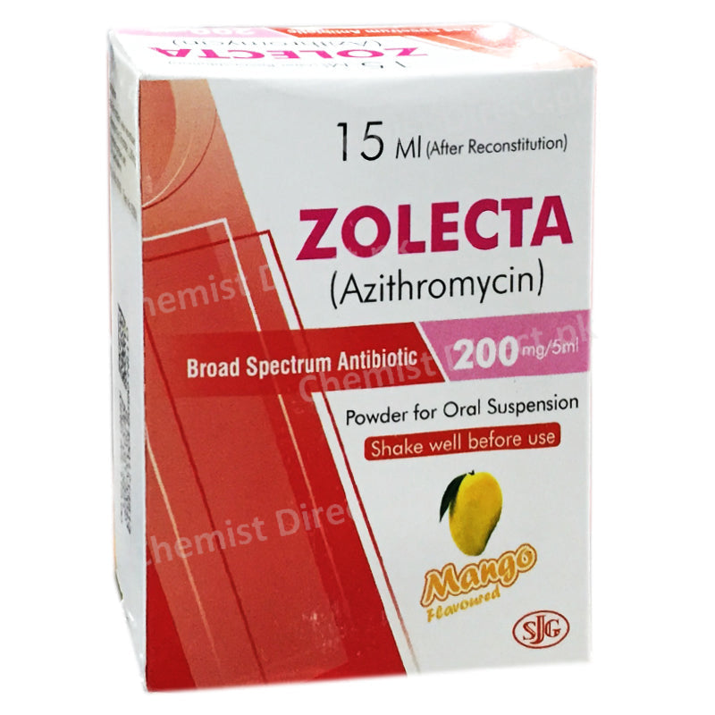 Zolecta 200mg Syrup SJ and G Fazal Elahi Macrolide Anti Bacterial Ciprofloxacin