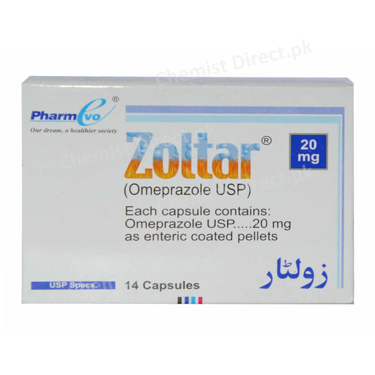 Zoltar 20mg Capsules Omeprazole USP Anti-Ulcerant Pharmevo