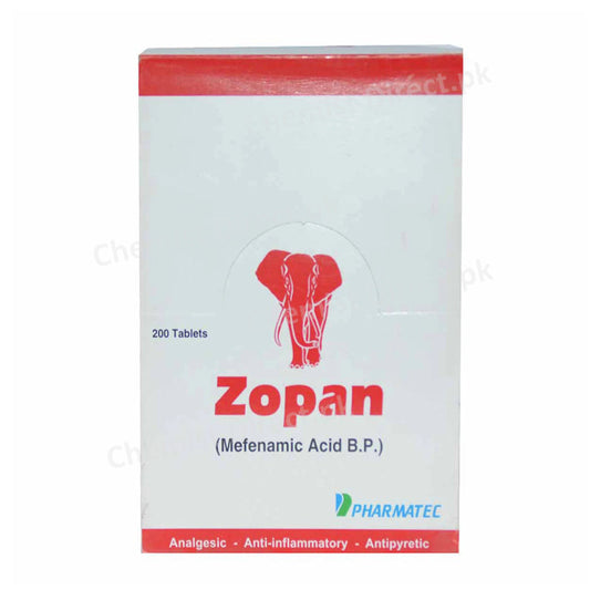 Zopan Tablet Mefenamic Acid B.P Nsaid Pharmatec