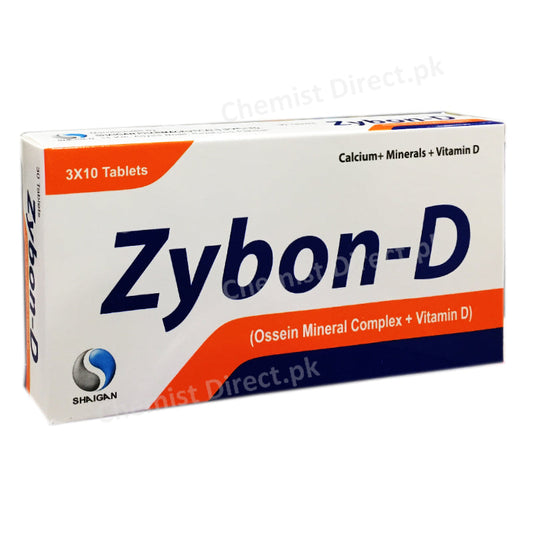Zybon D Tablet Shaigan Supplements Ossein Mineral Complex Vitamin_ Calcium Minerals Vitamin
