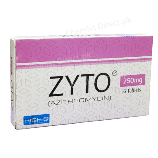 Zyto 250mg Tablet High-Q Pharma Azithromycin