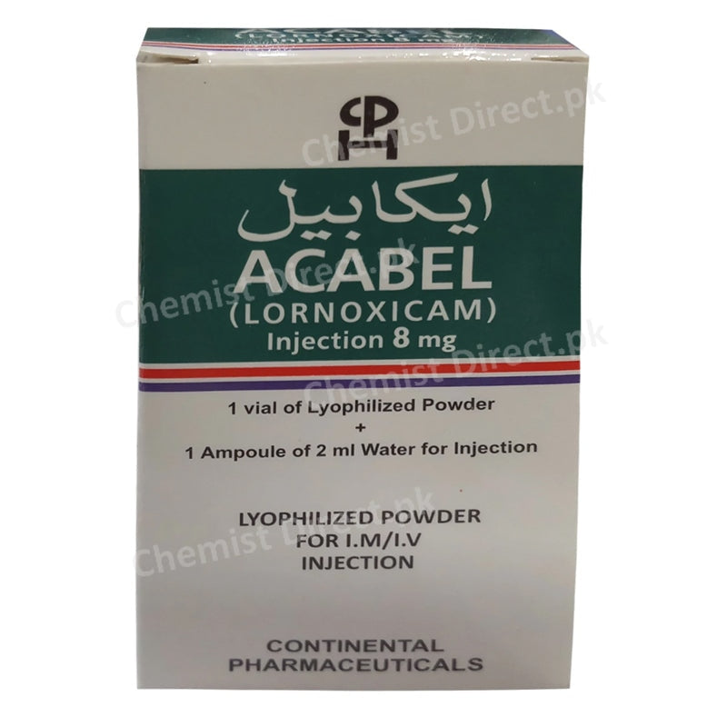 Acabel Injection 8mg Continental Pharmaceuticals Lornoxicam