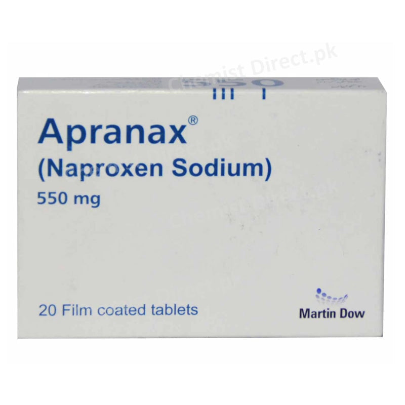 Apranax Tablets 550mg MARTIN DOW PHARMACEUTICAL LIMITED Naproxen Sodium