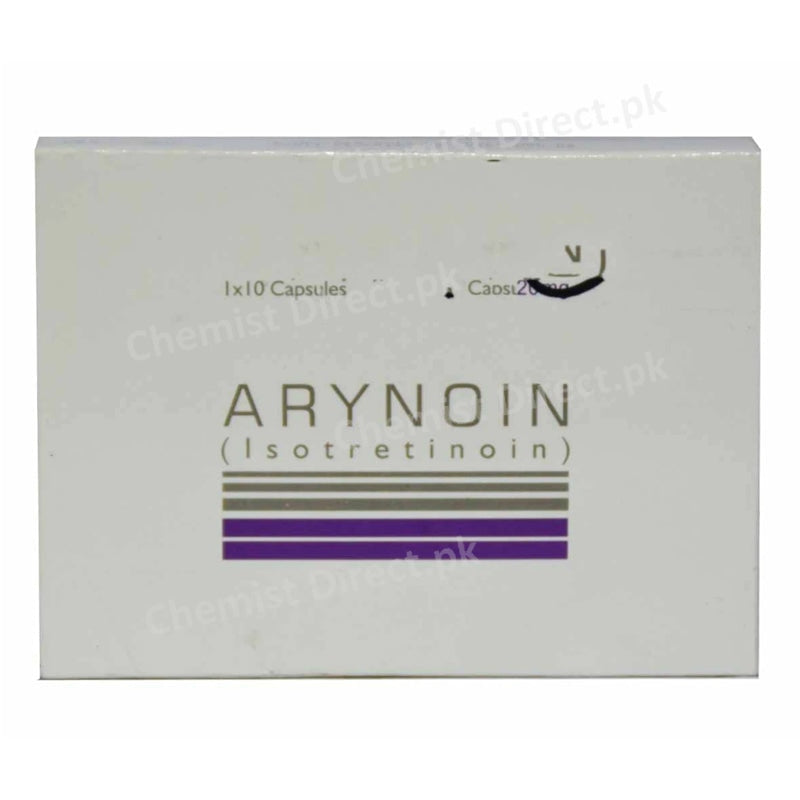 Arynoin Capsules 20mg PHARMA HEALTH PAKISTAN (PVT.) LTD Isotretinoin