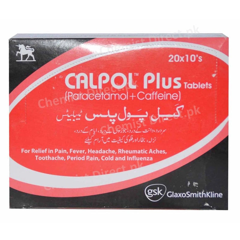 Calpol Plus Tab Tablet Glaxosmithkline Pakistan Limited Fever And Pain Relief Paracetamol 500mg Caffeine 65mg jpg