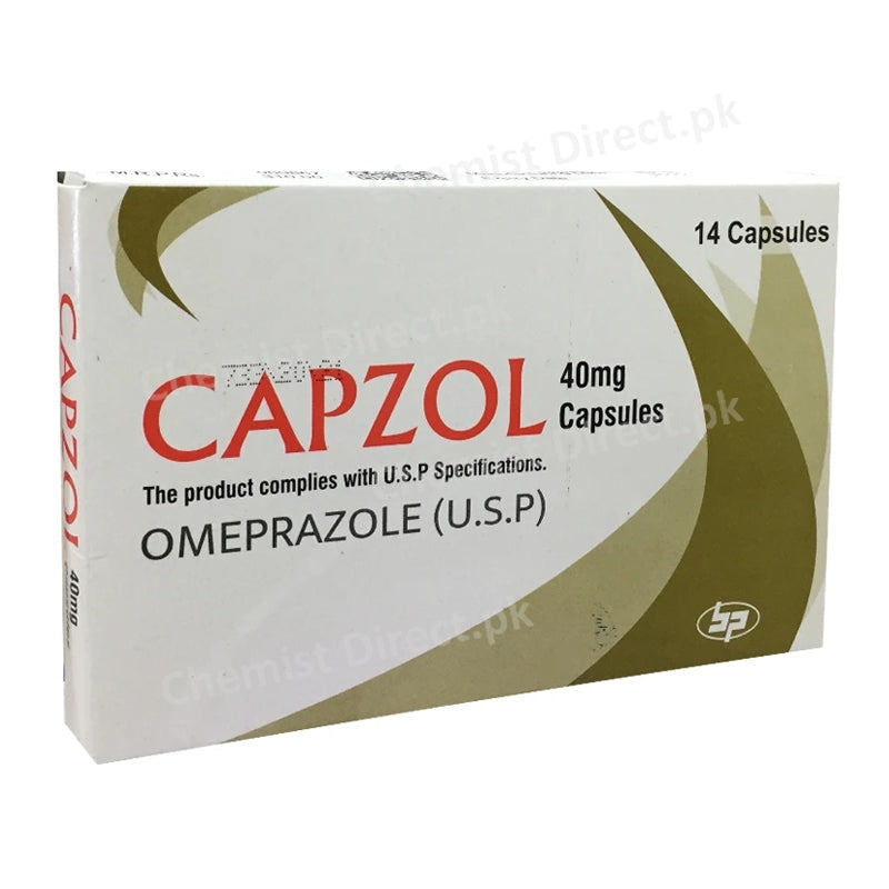 Capzol 40mg Cap﻿sule Omeprazole USP Bp Pharma