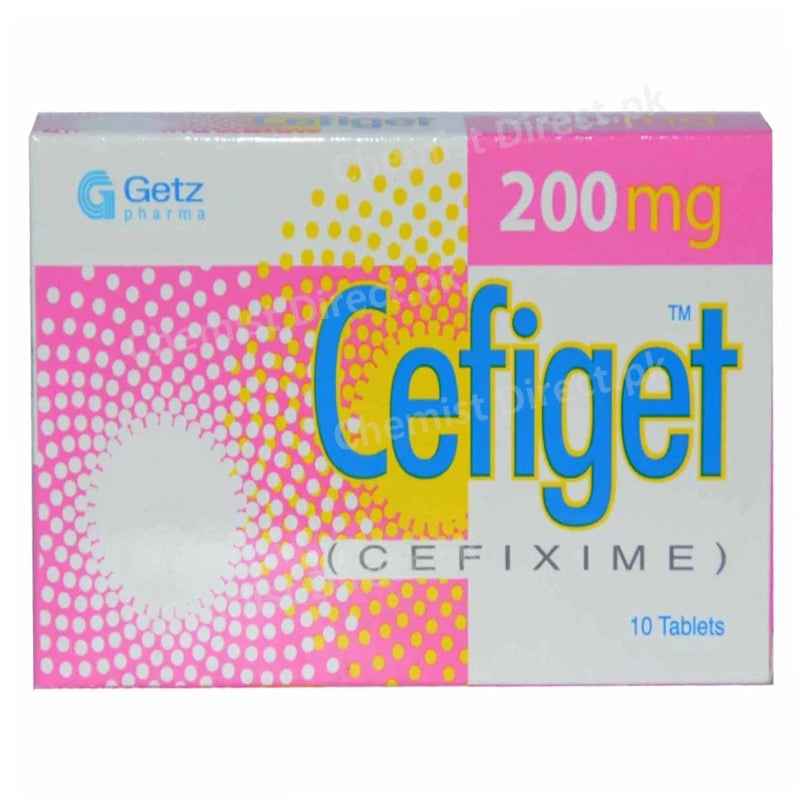 Cefiget 200mg Tablet Getz Pharma Cephalosporin Antibiotic Cefixime