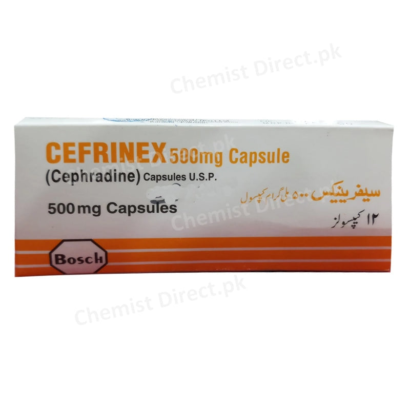 Cefrinex 500mg Cap Capsule BOSCH PHARMACEUTICALS_PVT_LTD CEPHALOSPORIN ANTI BIOTIC Cephradine jpg