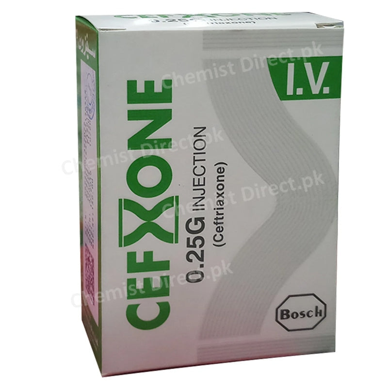Cefxone IV Inj 0.25gm 1Vial Injection BOSCH PHARMACEUTICALS_PVT_LTD CEPHALOSPORIN ANTI BIOTIC Ceftriaxone