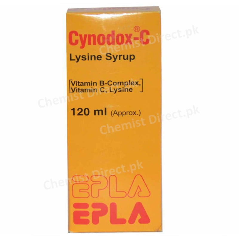 Cynodox C Syrup 120ml Epla Pharma Vitamin B complex vitamin c lysine
