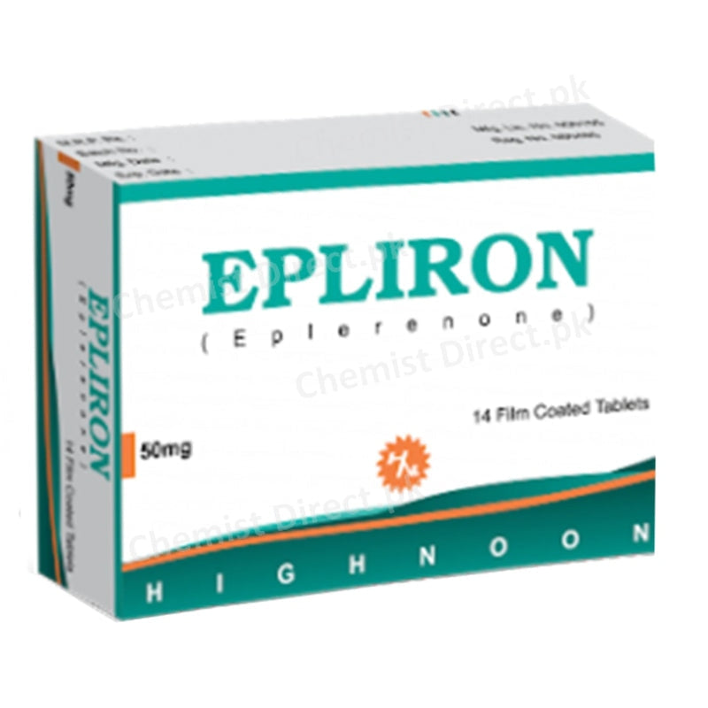 Epliron Tablet 50mg Eplerenone Aldosterone Receptor Antagonist Highnoon Laboratories