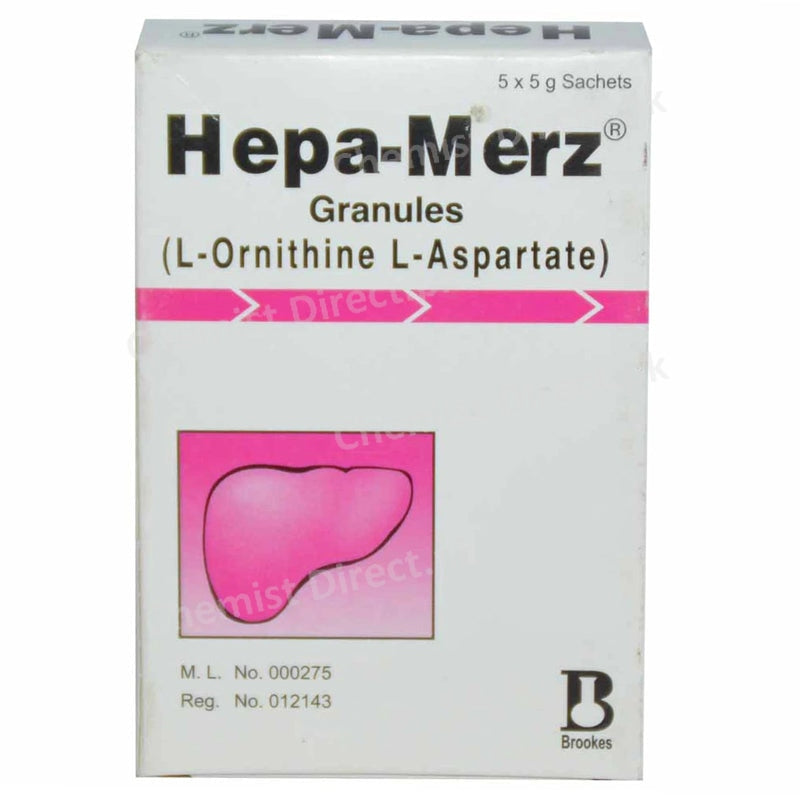 Hepa Merz Sachet Brookes Pharmaceutical Labs Pakistan Ltd Liver Protectant Each Sachet ContainsL OrnithineL Aspartate 3.0g
