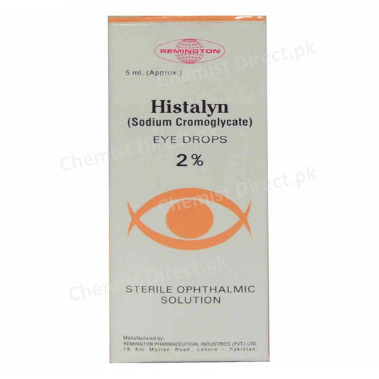 Histalyn 2% Eye Drop Remington Pharmaceuticals Anti-Allergy Sodium Cromoglycate