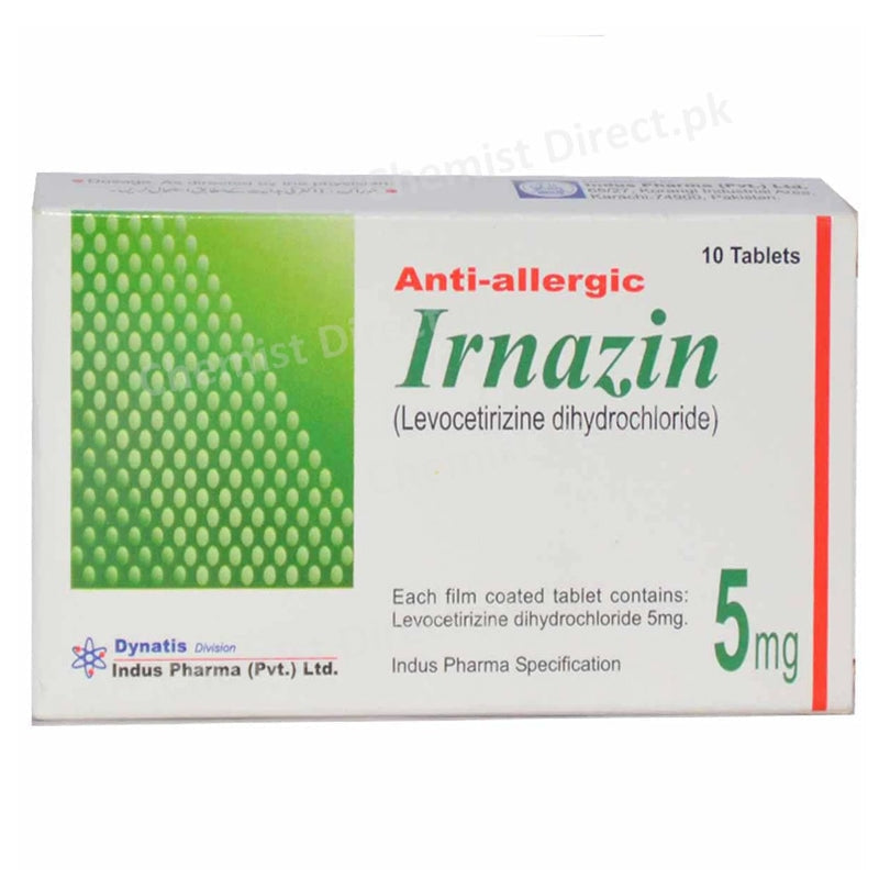 Irnazin 5mg Tablet Levocetirizine Indus Pharma Anti-Histamine