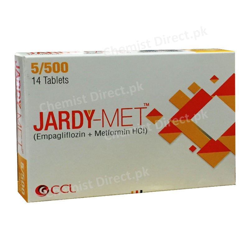 Jardy-Met 5/500 Tablet Empagliflozin + Metformin HCl CCL Pharma