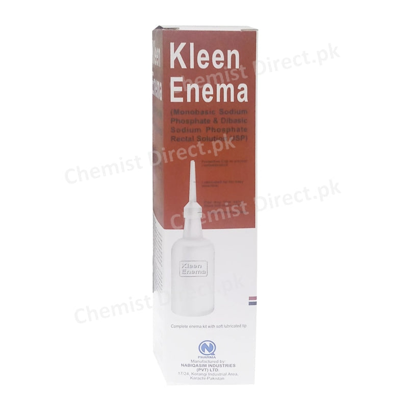 kleen Enema 120ml Nabiqasim Industries Laxative Sodium Biphosphate 1.6g Sodium Phosphate 0.6g