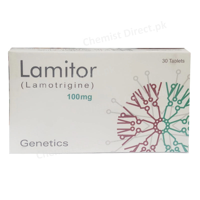 Lamitor 100mg Tablet Genetics Pharmaceuticals Anti-Epileptic Lamotrigine