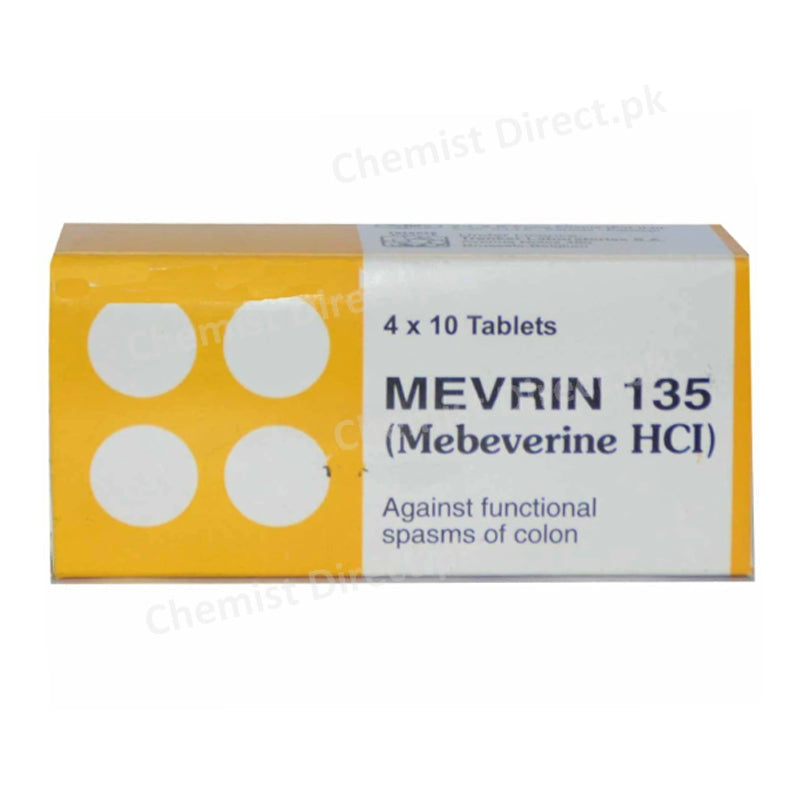 Mevrin 135mg Tablet SJ & G Fazal Elahi Anti-Spasmodic Mebeverine HCl