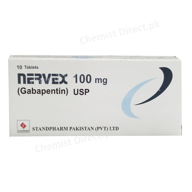 Nervex 100mg Tablet Standpharm Anti-Convulsant Gabapentin
