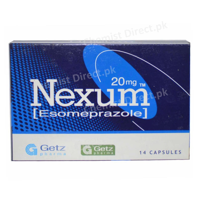 Nexum 20mg Capsule Esomeprazole Anti-ulcerint Getz Pharma