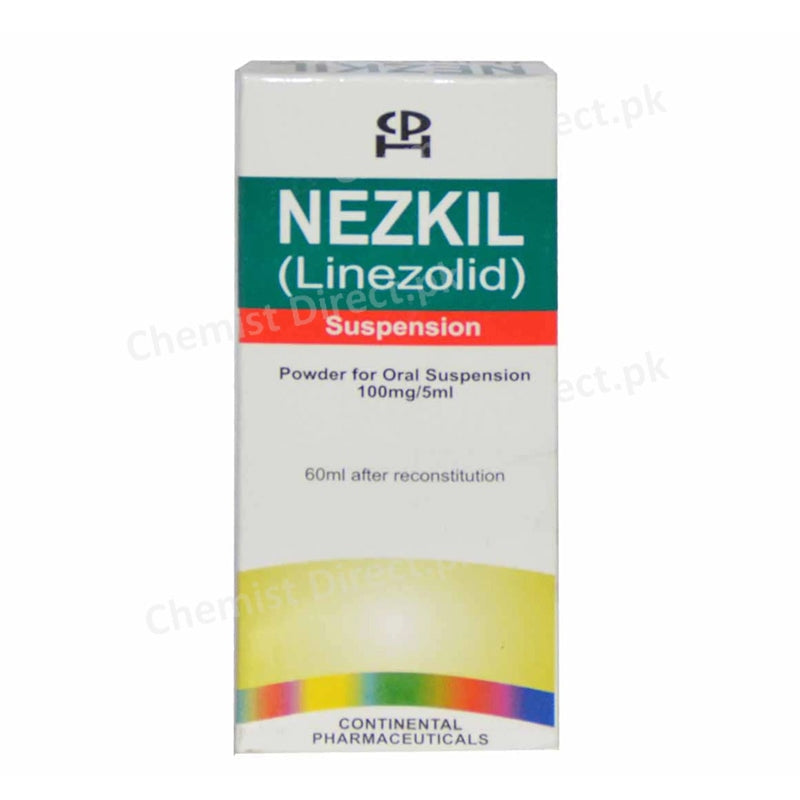 Nezkil Suspension 100mg/5ml 60ml Continental Pharma Anti-bacterial Oxazolidone Linezolid