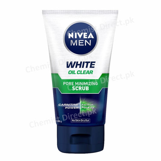 Nivea Men White Oil Clear Scrub 100Ml Personal Care