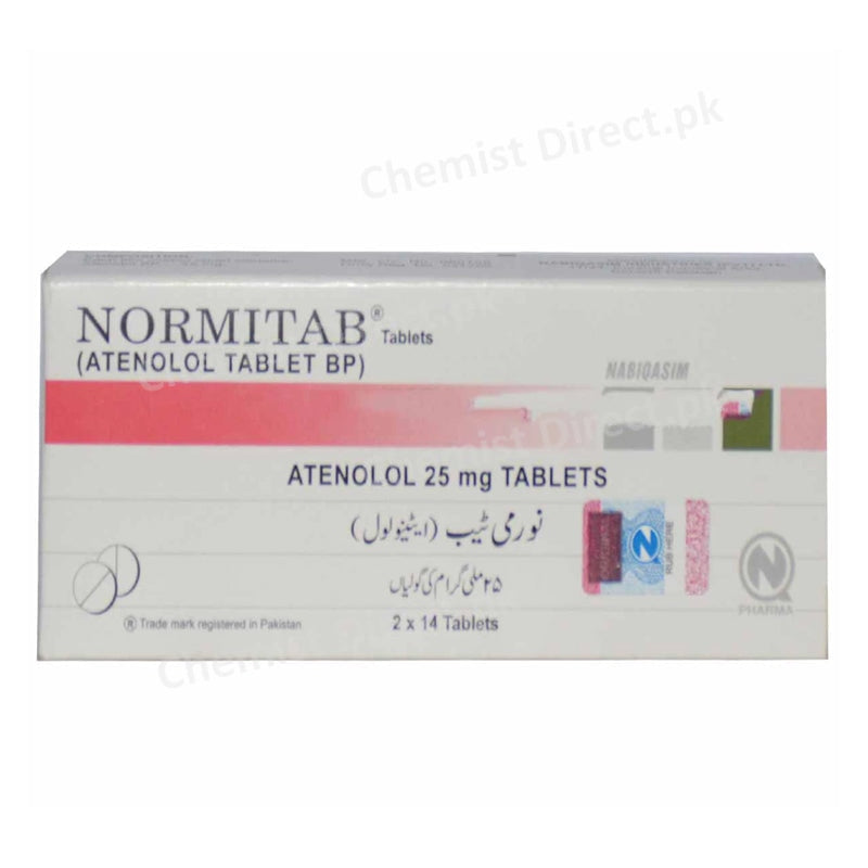 Normitab 25mg Tablet Nabiqasim Industries Anti-Hypertensive Atenolol