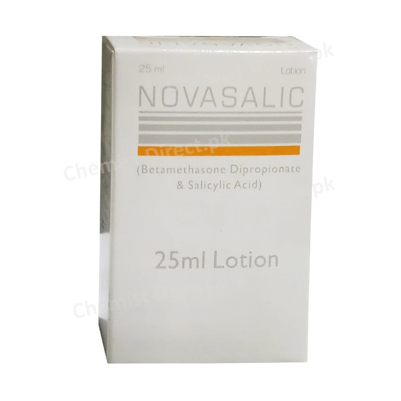 Novasalic 25ml Lotion Corticosteroid Betamethasone Dipropionate 0.05% Salicylic Acid03% Pharma Health