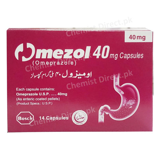     Omezol 40mg Capsule Bosch Pharmaceuticals Pvt Ltd Anti Ulcerant Omeprazole