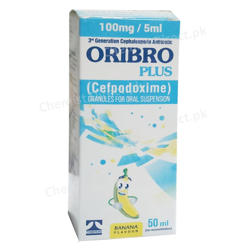 Oribro Plus 100mg 5ml Suspension 50ml Tabros Pharma Pvt Ltd Cephalosporin Antibiotic Cefpodoxime