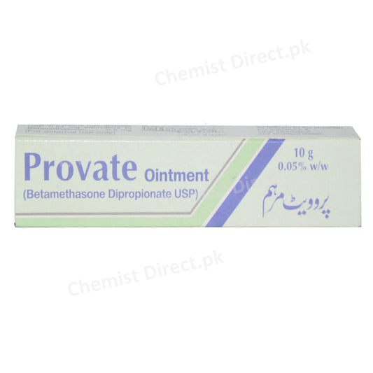 Provate Ointment 10G Saffron Pharmaceuticals Pvt Ltd Corticosteroid Betamethasone Dipropionate