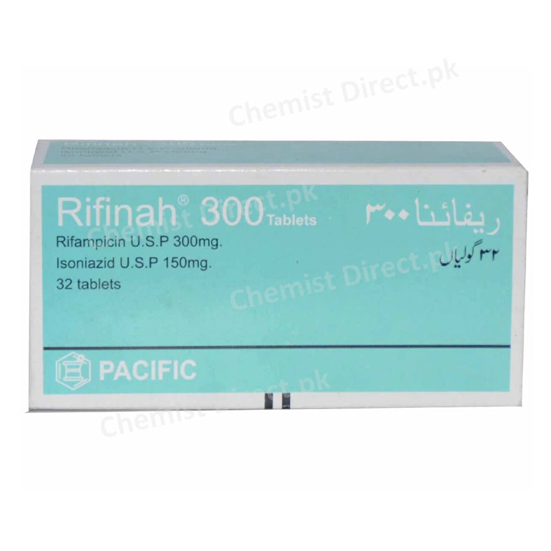 Rifinah 300mg Tablet Anti-Tubercular Rifampicin 300mg, Isoniazid 150mg Pacific Pharma
