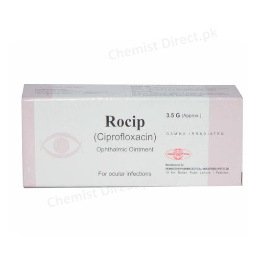 Rocip Eye Ointment 3.5g Remington Pharmaceuticals Anti-Infective Ciprofloxacin