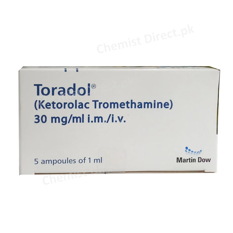 Toradol 30mg/ml Injection Ketorolac Trometamol i.m/i.v Martin Dow Pharma