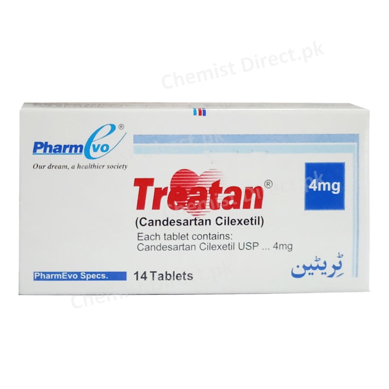 Treatan 4mg Tablet Pharm Evo Pvt_ Ltd Anti Hypertensive Candesartan Cilexetil