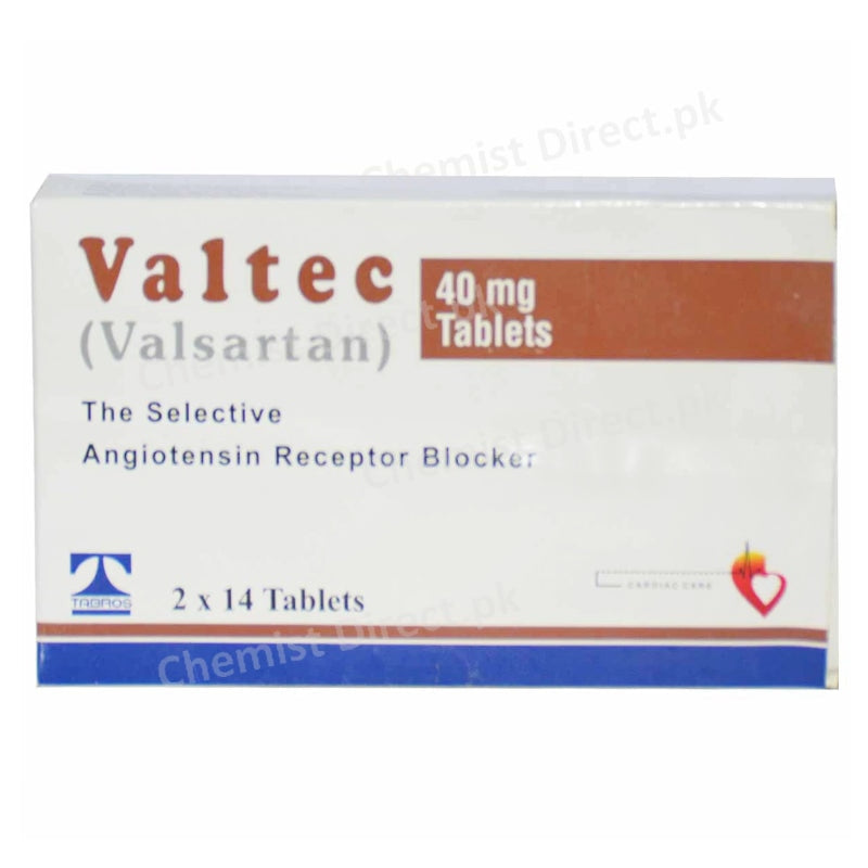 Valtec 40mg Tablet Valsartan Anti-Hypertensive Tabros Pharma